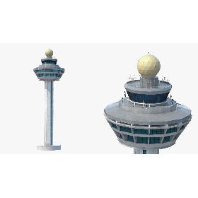 Changi Airport Control Tower 3D model